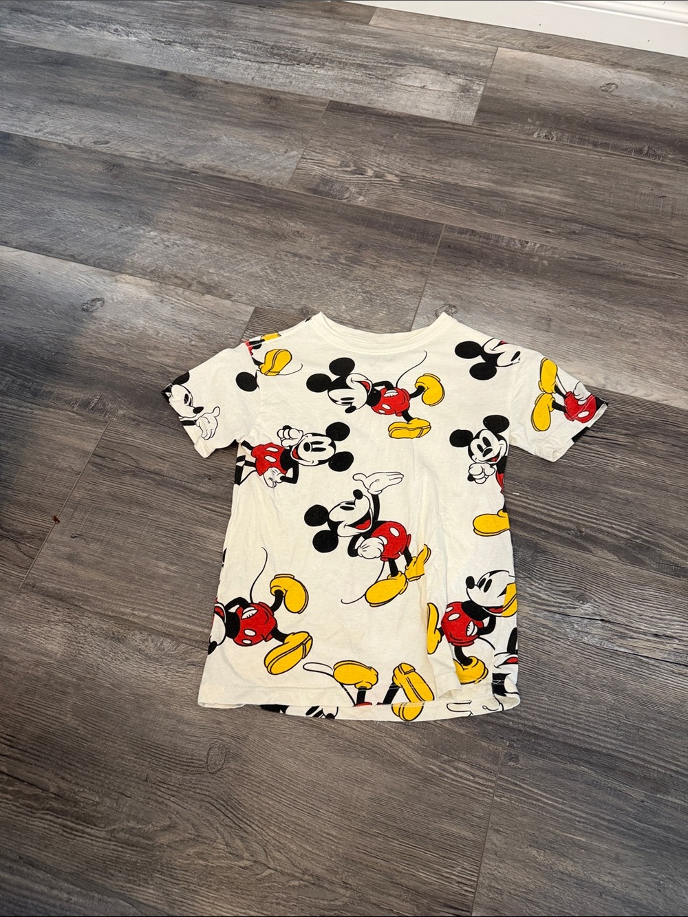 Disney Mickey Mouse All-Over Print Tee - White/Red/Yellow/Black